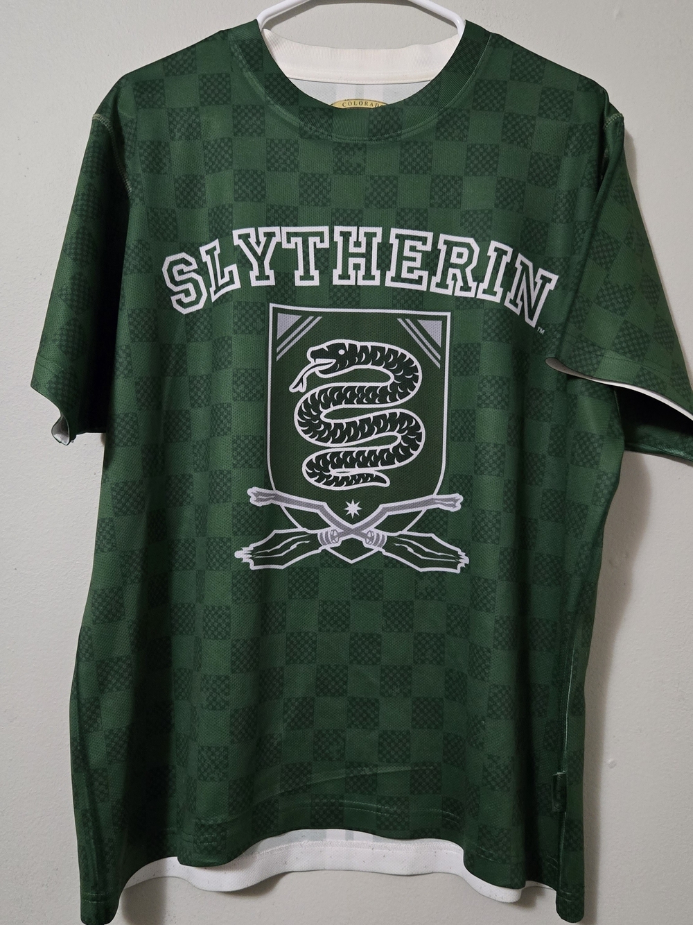 Green Slytherin Graphic Crewneck Short Sleeve Tee Poly-Dri